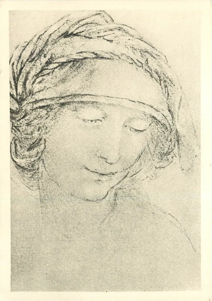 Cabeça de Ana — Estudo de Leonardo da Vinci (1452-1519) — Poligrafkombinat, Kalinine - Frente