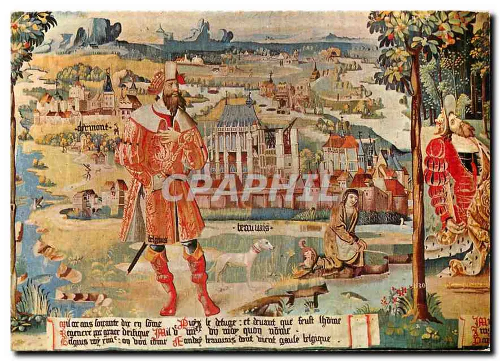 Beauvais — As Tapeçarias da Catedral — Fundação de Beauvais por Belgius (século XVI) - Frente