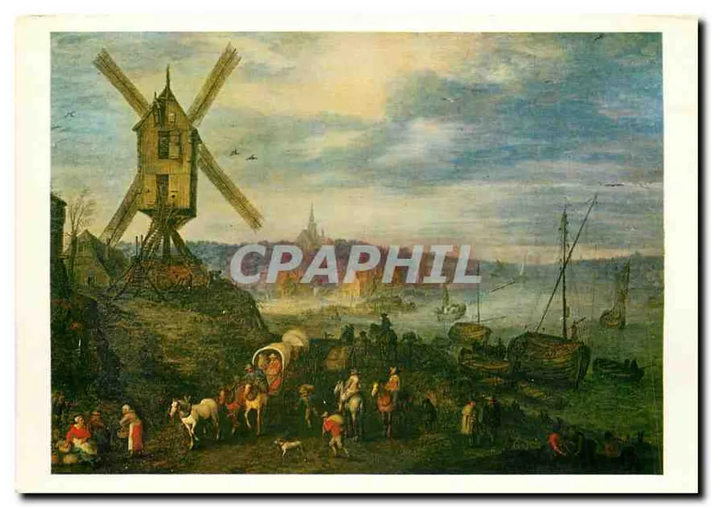 Paysage avec personnages au bord de la mer — Bruegel de Velours (vers 1570-1625) — Éditions 'Publicité' Paris - Recto