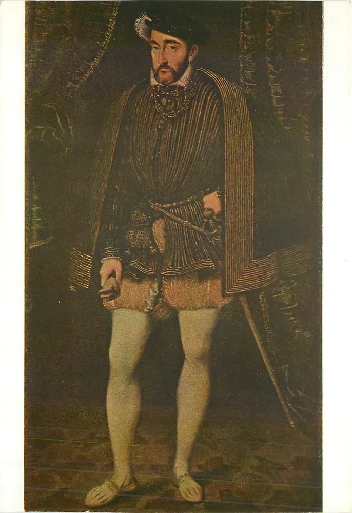 Retrato de Henri II — rei da França (1519-1559) — Clouet (Atelier de François), n° 0073 - Frente