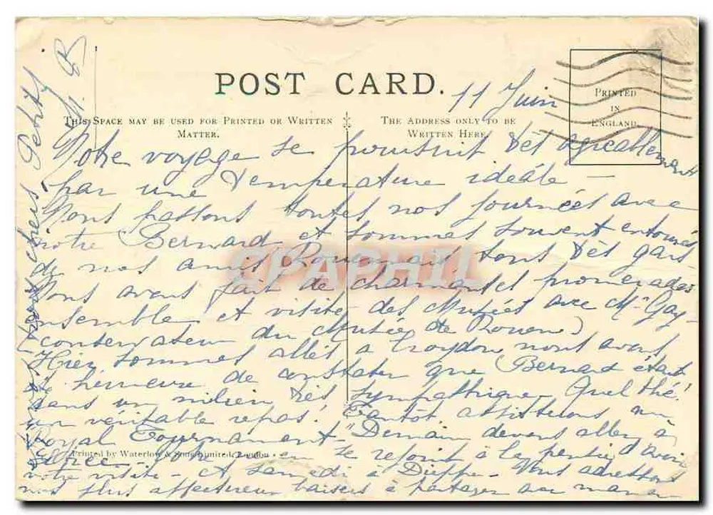 O Cenotáfio — Constable — National Gallery, Post Card No. 1020 - Verso