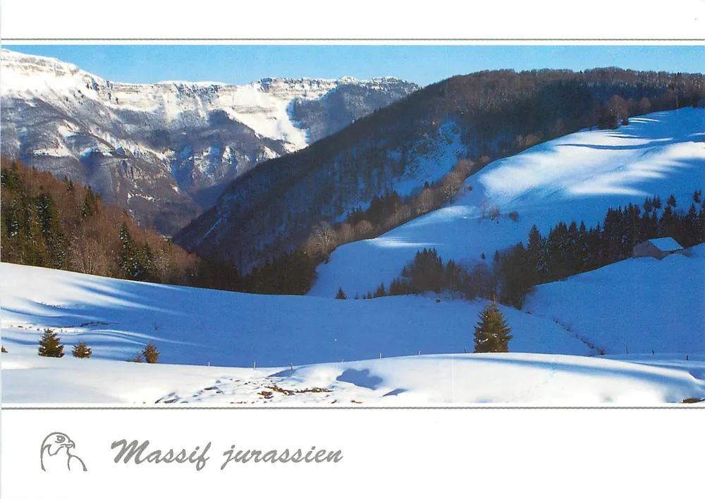 Massif jurassien — Paisagens do massif jurassien, H36. os cristas do Jura, a partir de "la borne aux lions" — Foto Serge REVERCHON - Frente