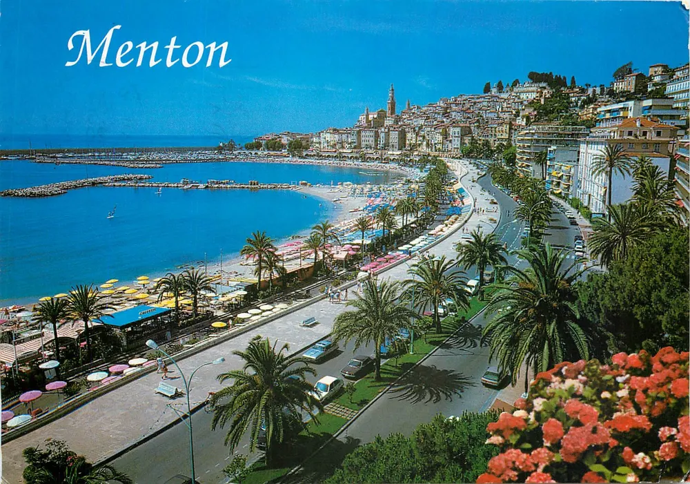 Menton — vista panorâmica da costa da Provença — editor LEEDONS MAR - Frente
