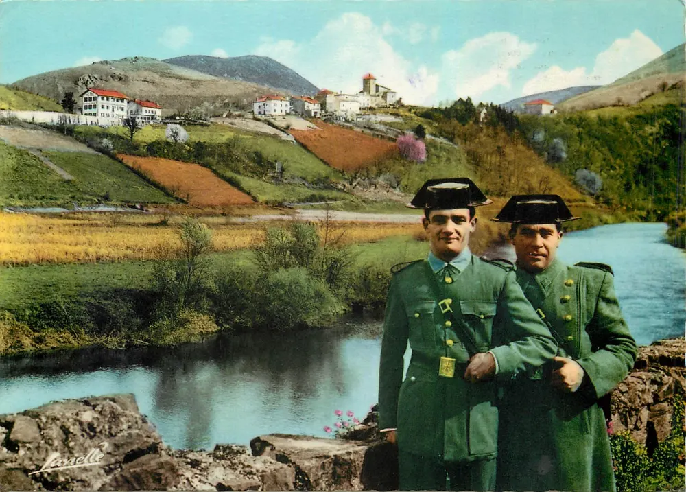 Spanische Carabiniers im Dienst — an der Bidassoa (Frankreich) — L. Lavielle, n° 3010 - Vorderseite