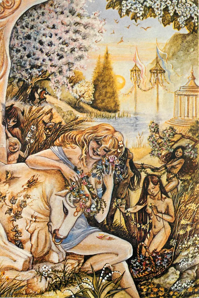 Mai, (Tauro) — poema de Florence Magnin — Impressora PIERRON, 57206 Sarreguemines - Frente