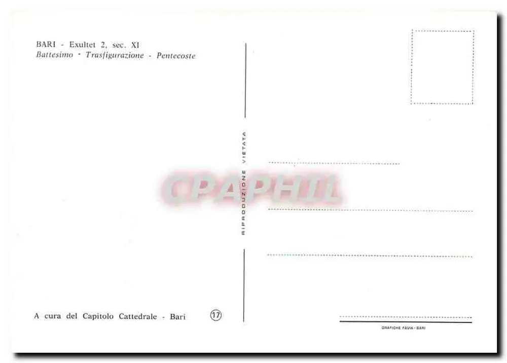 Bari - Exultet 2, sec. XI — Kresztowanie - Przemianienie - Wielki Piątek — Acura del Capitolo Cattedrale - Bari - Rewers