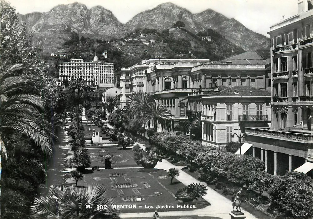 Menton — Os Jardins Públicos — M. 102 - Frente