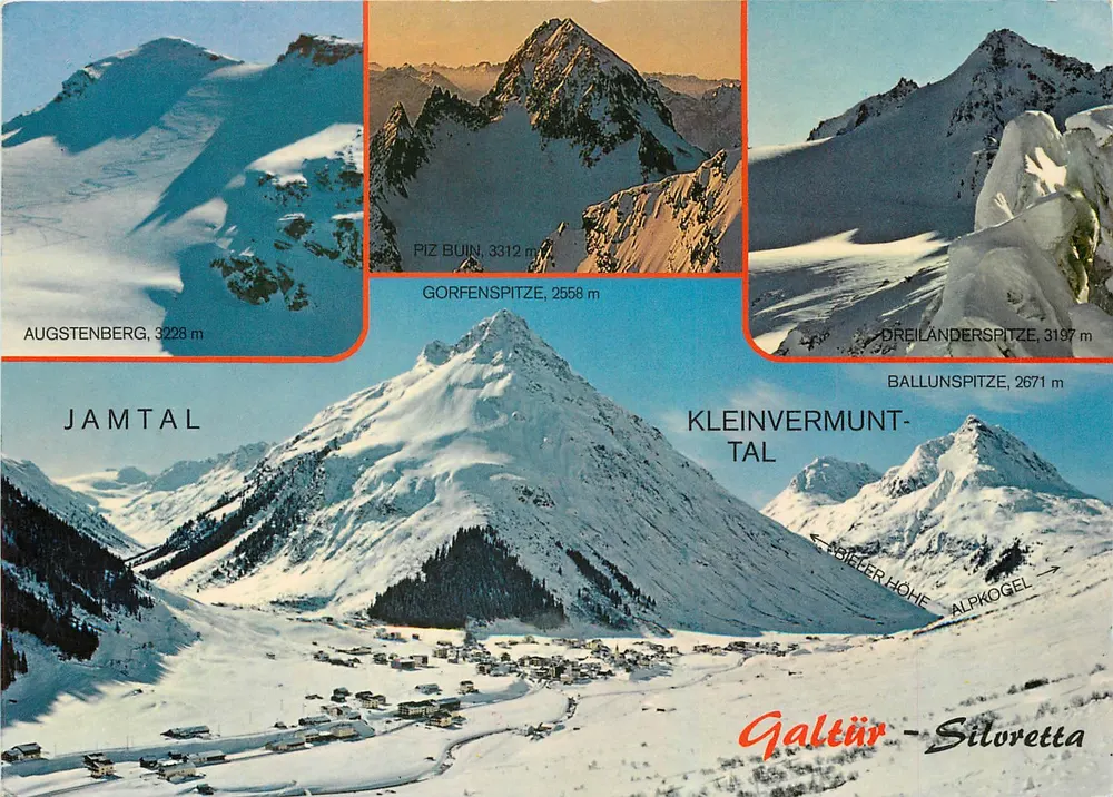 Jamtal — Montanhas nevadas — Galtür - Silvretta - Frente