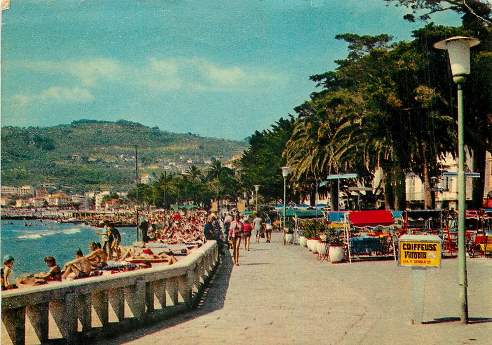 Riviera dei Fiori - Diano Marina — Promenade und Strand — Verlag da FOTOCOLOR - Vorderseite