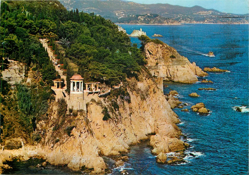 Blanes (Costa Brava) — detail van het botanische tuin en kust — uitgever PERCAMINO, n°615 - Voorkant