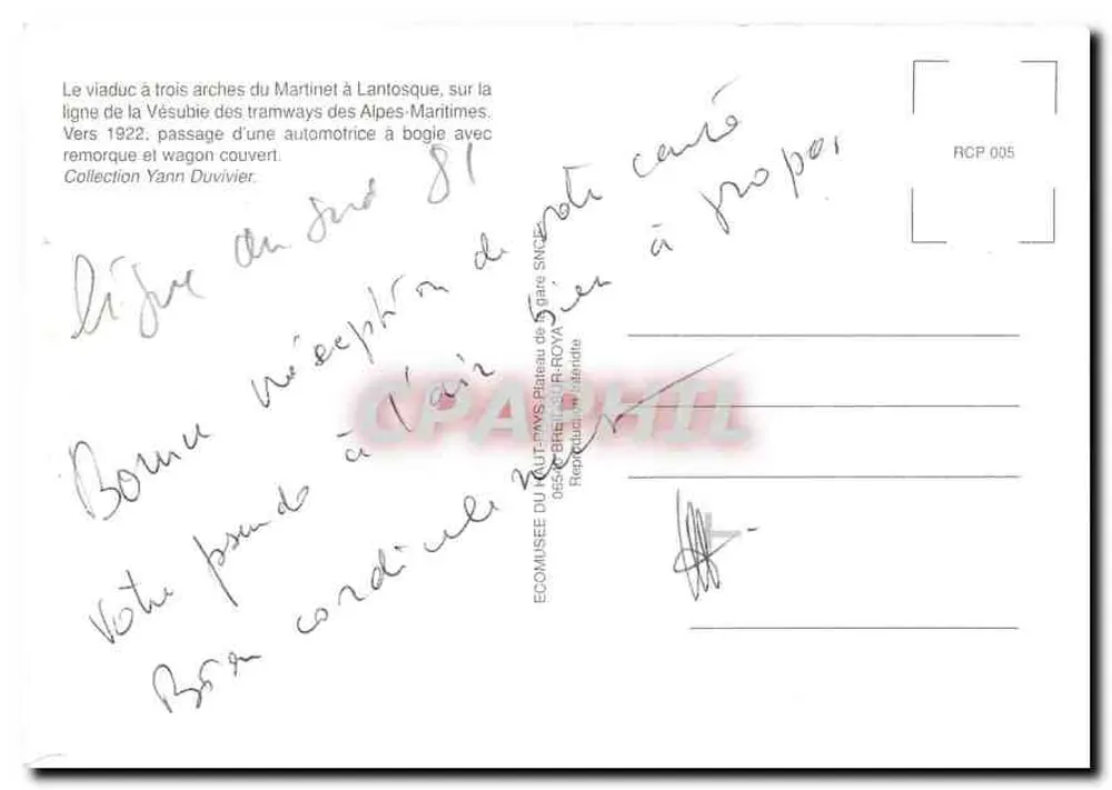 La Bollène-Vésubie — Ansicht in der Nähe der Brücke von Lantosque — FL - Rückseite