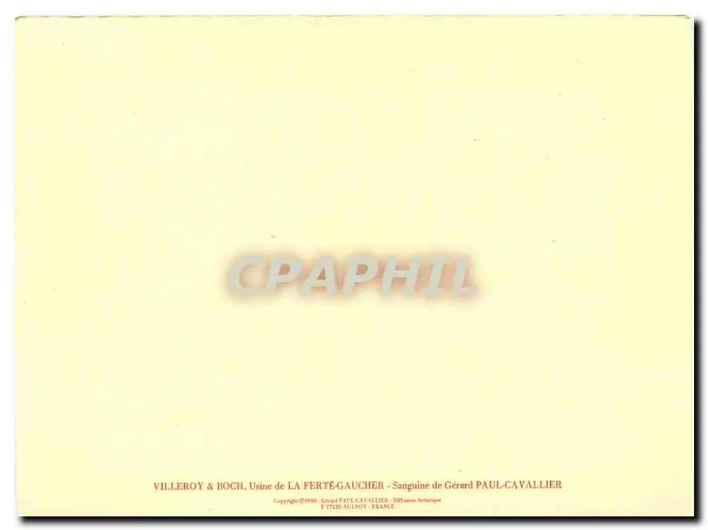 Fábrica de La Ferté-Gaucher — Sanguina de Gérard Paul-Cavallier — Villeroy & Boch - Verso