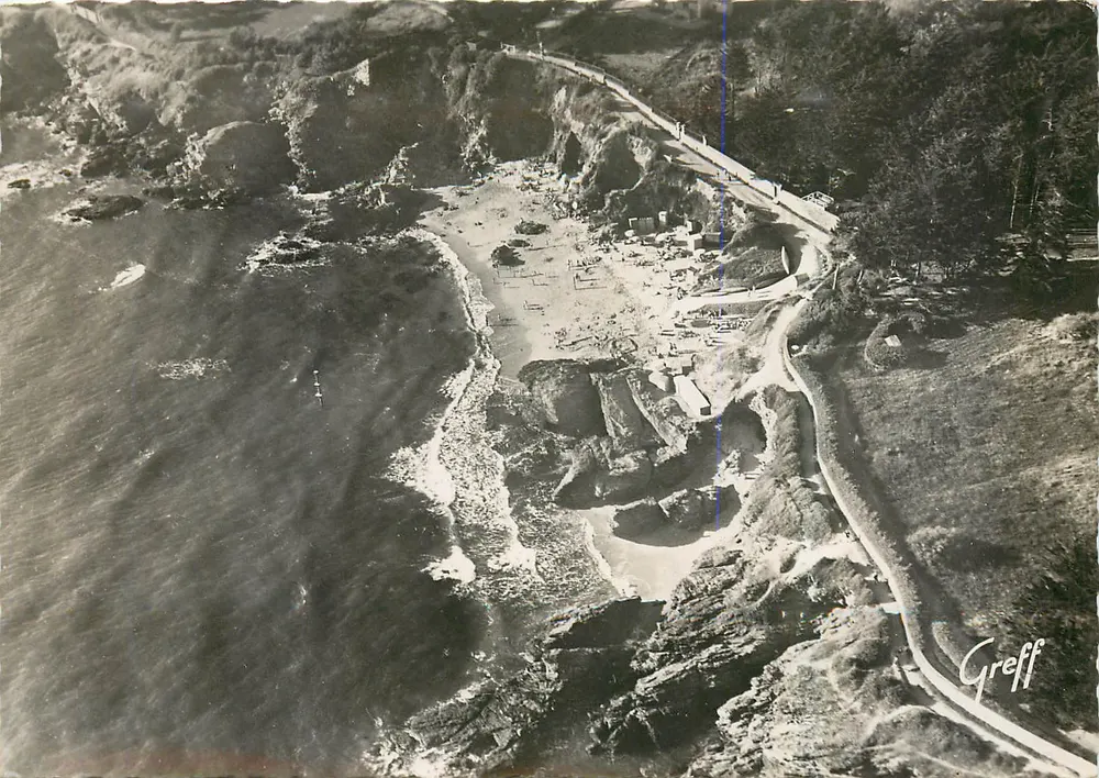 Pornic (Loire-Inférieure) — Luftbild der Birochère-Strand — Ausgabe Greff - Vorderseite