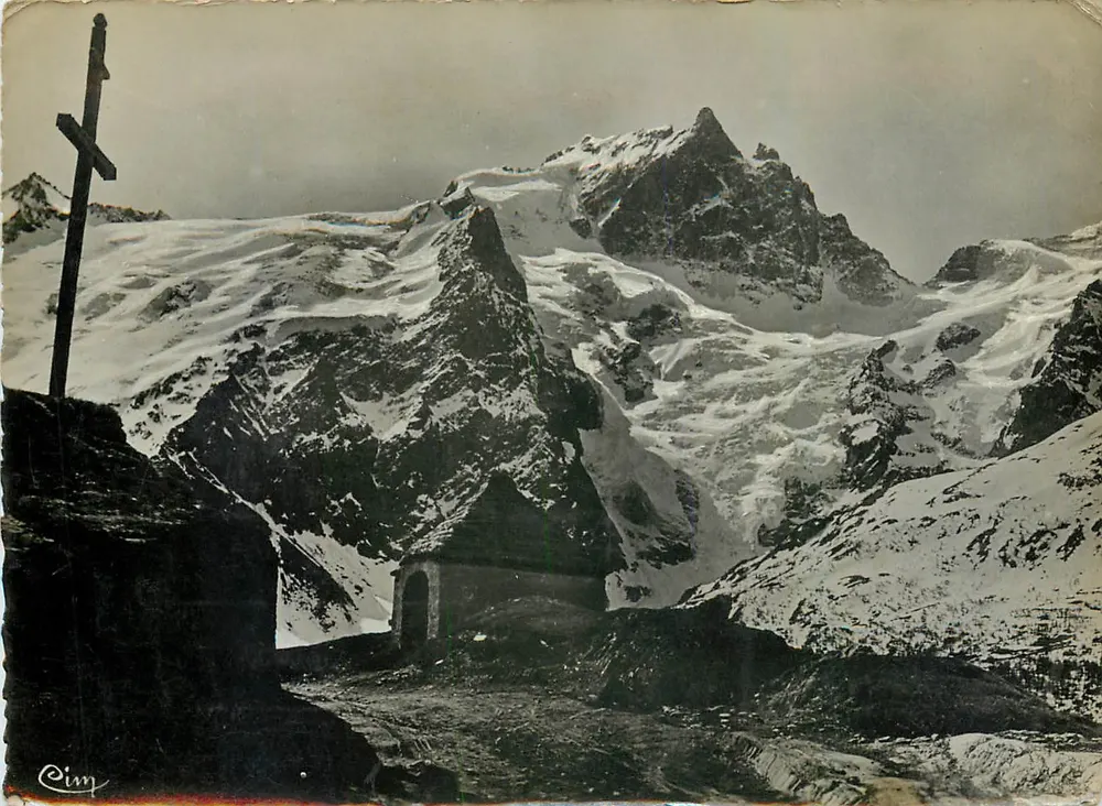 Arredores de La Grave — vista do Castelo — Meije (3587 m) — C. Imy - Frente