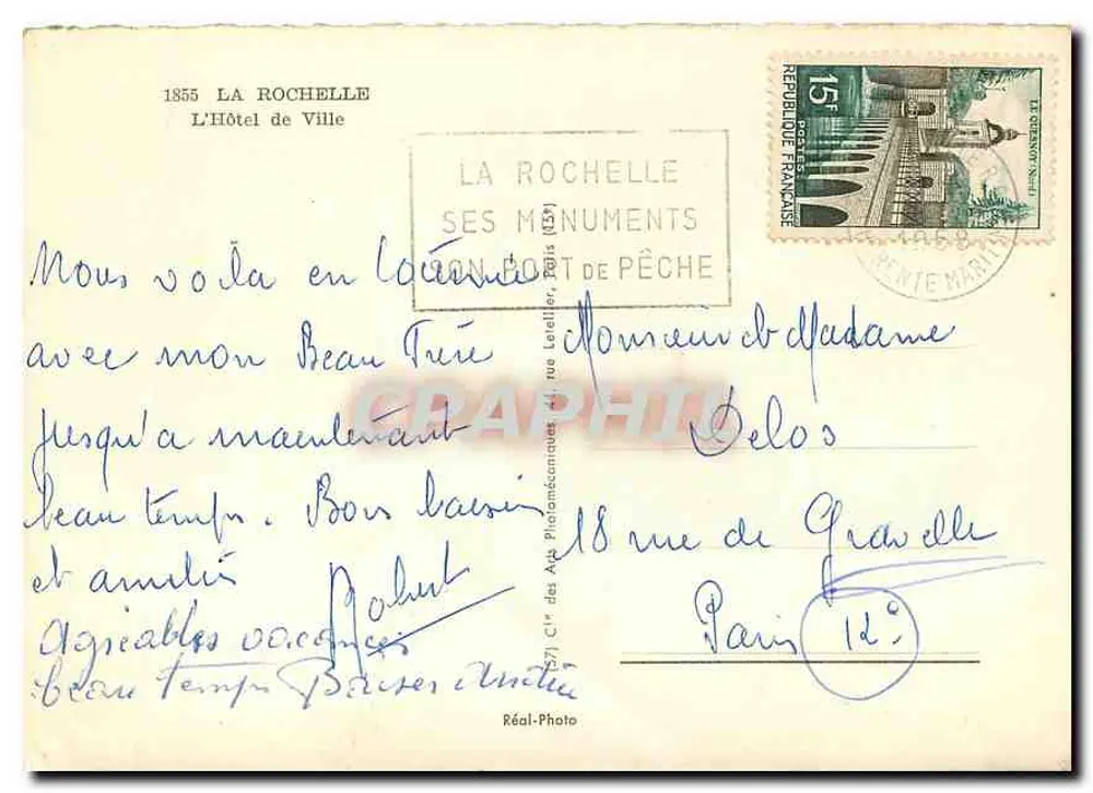 La Rochelle — O Hotel de Ville — editor Cap - Verso