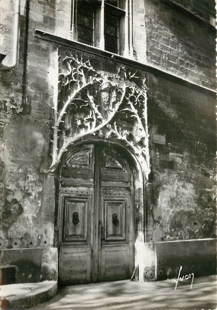 Avignon (Vaucluse) — Alte Tür auf der Rue du Collège de Roure — Les Éditions d'Art 'Vaucluse', Paris - Vorderseite