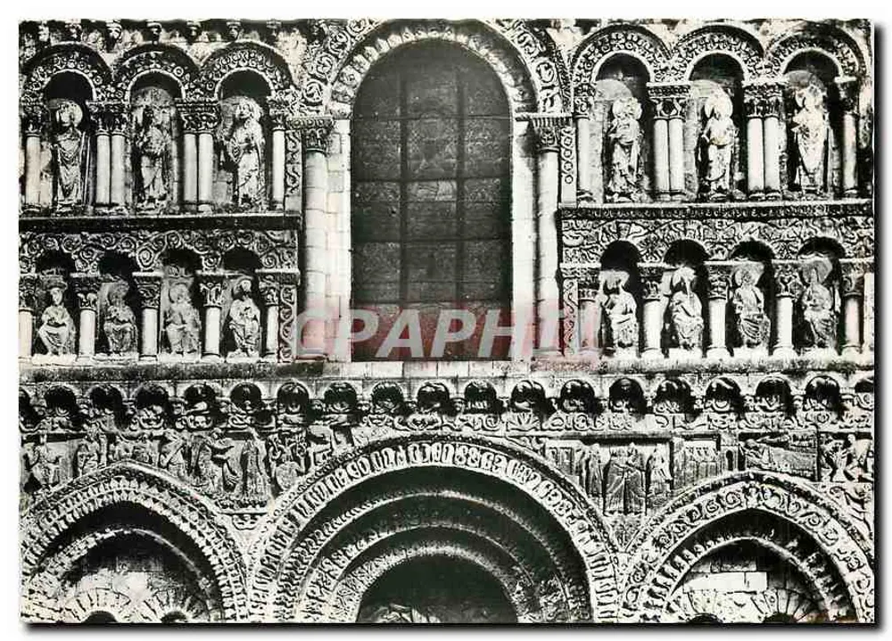 Poitiers (Vienne) — Kirche Notre-Dame la Grande. Statuen des Heiligen Hilaire, des Heiligen Martin und der zwölf Apostel. Das mystische Leben der Jungfrau. Romaneske Skulpturen des 12. Jahrhunderts — J. Robuchon, Fotograf, Poitiers, Nr. 1206 - Vorderseite