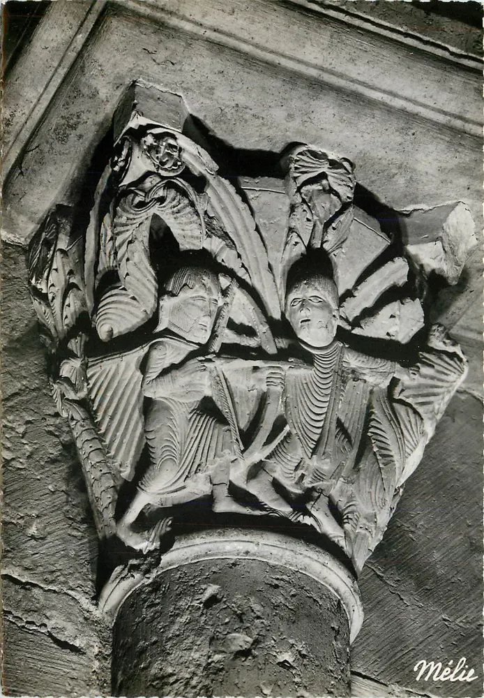 Kapitell des Narthex — Abteikirche la Madeleine — Vézelay (Yonne) - Vorderseite