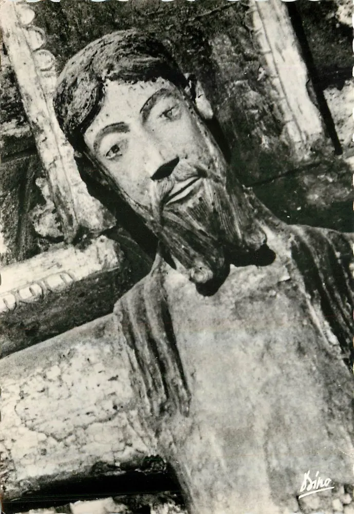 Byzantinischer Christus des 12. Jahrhunderts — Detail — Photo Goubin, Font-Romeu - Vorderseite