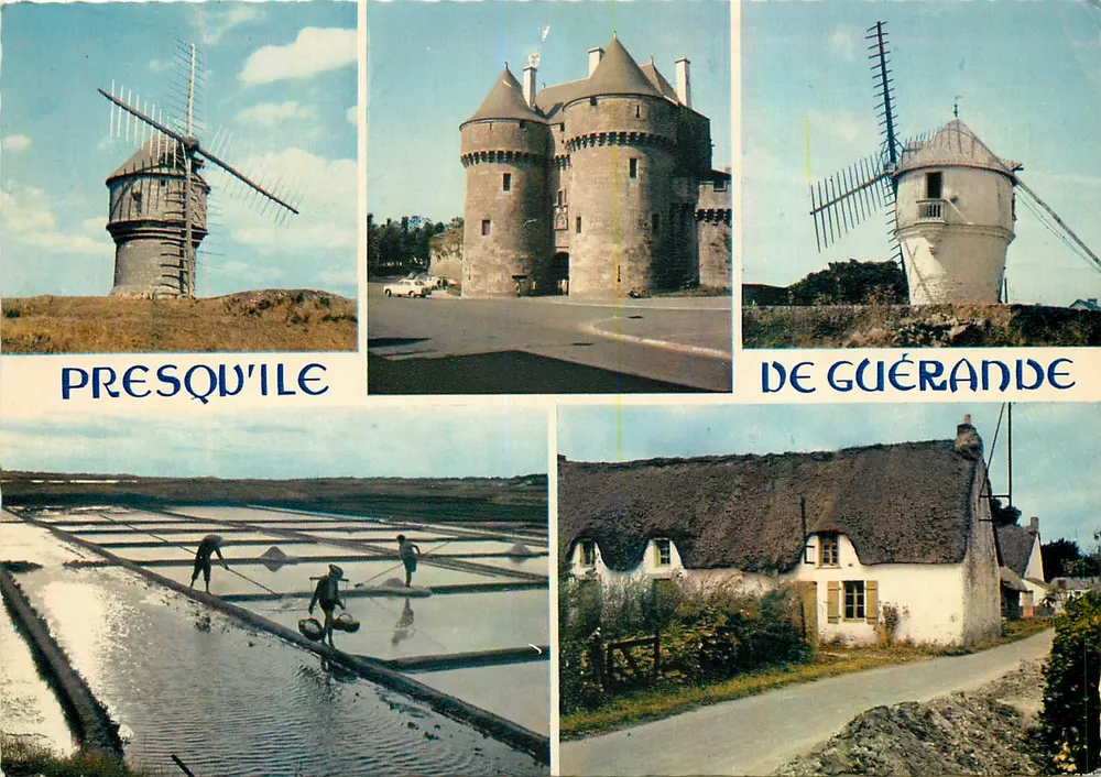 Presqu'île de Guérande — Os marais salants, o castelo e os moinhos — Edições d'Art Jocelyne - Frente