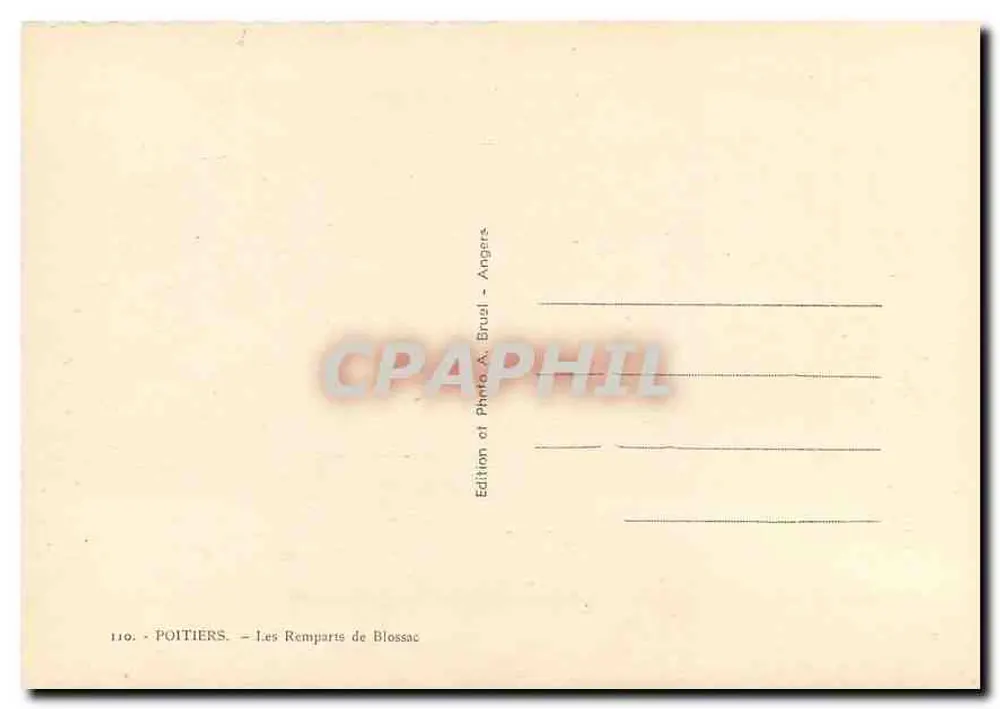 The Walls of Blossac — Angers — Edition A. Brusl - Back