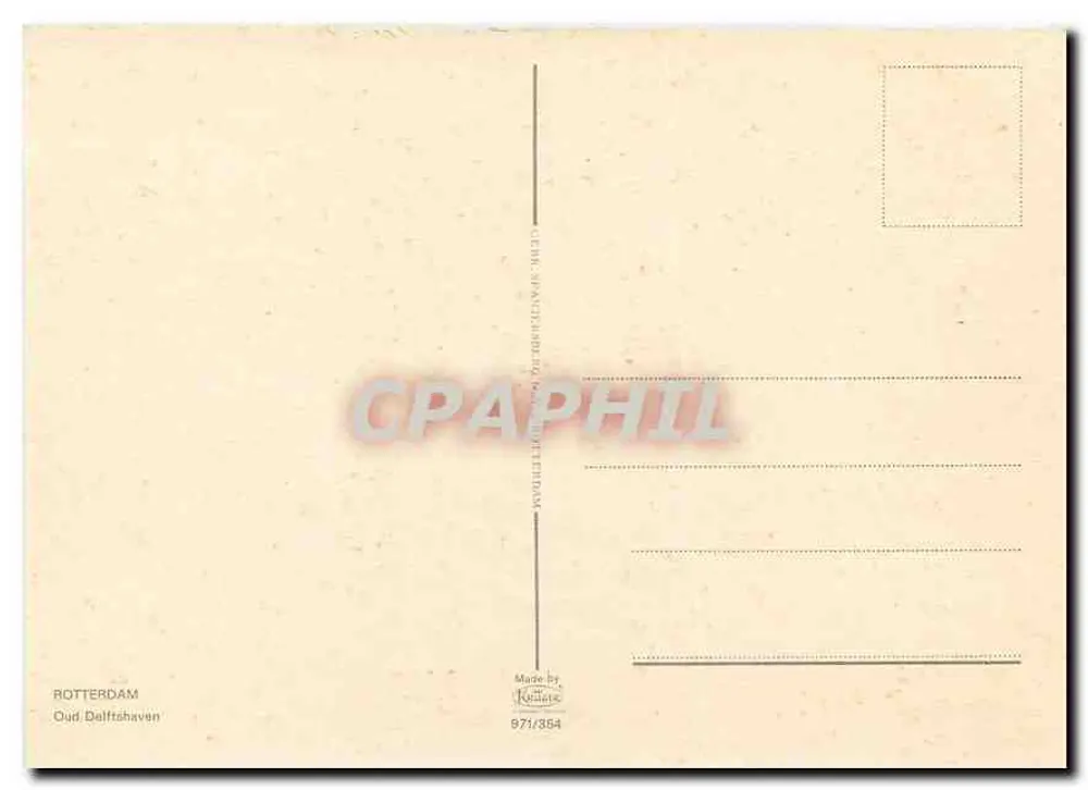 रॉटरडैम - ओउड डेल्फ्टशेवेन — मेड बाई रूटेल्स, संख्या 971/354 - पीछे