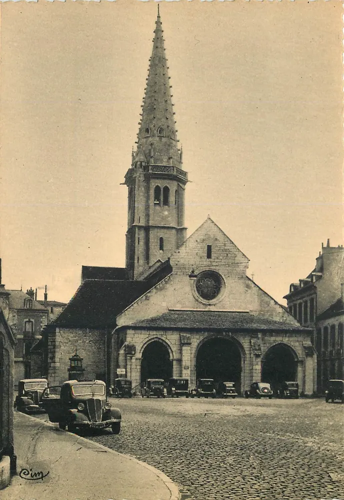 Dijon — Fassade der Kirche Saint-Philibert — Héliogravure Jambier - Vorderseite