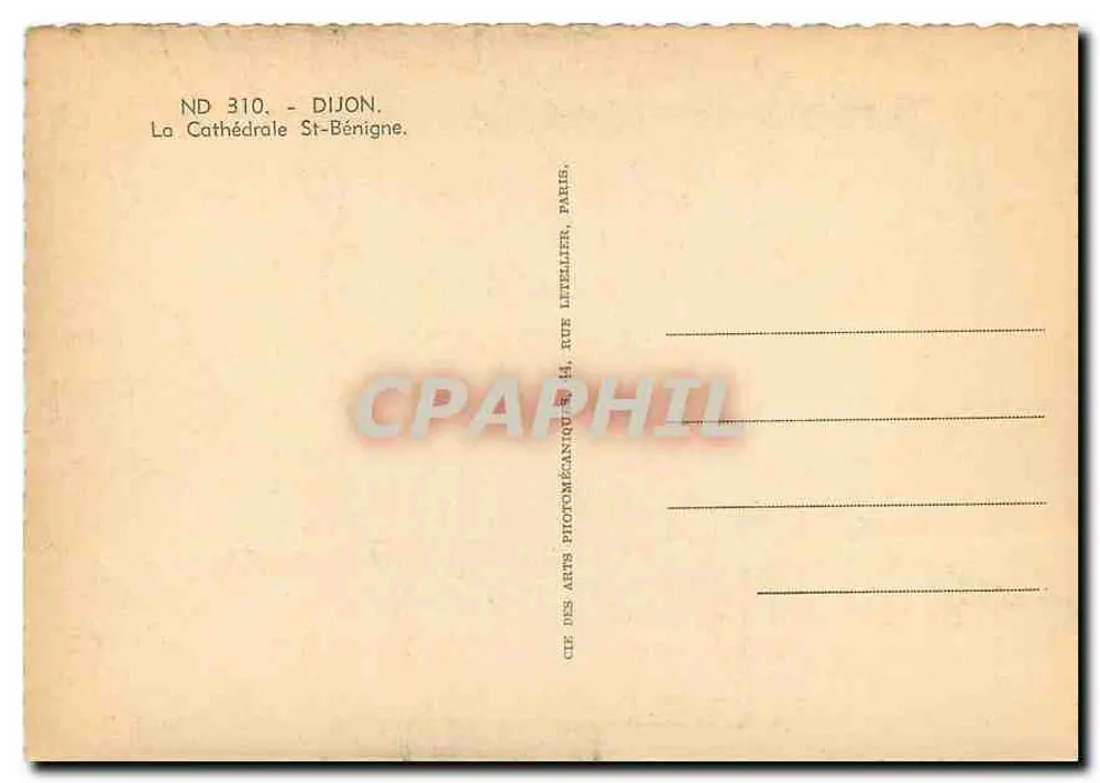 Dijon — A Catedral de São Bénigne — Editor Cap - Verso