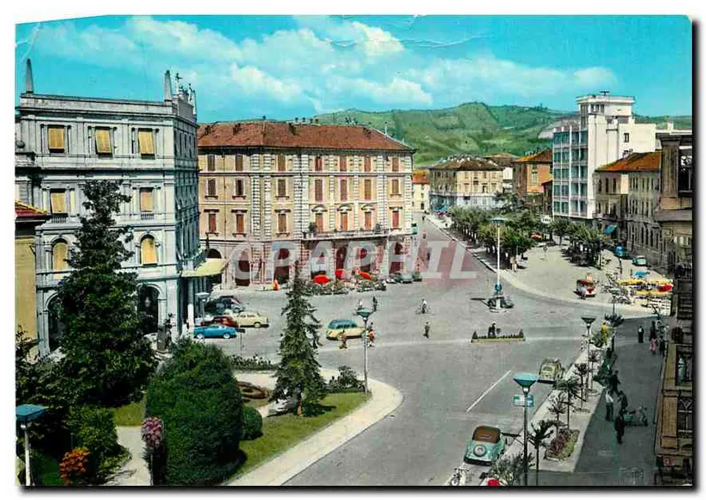 Acqui Terme — Place Italia — Hotel des Nouvelles Thermes — Éd. Carignano, Cuneo - Vorderseite