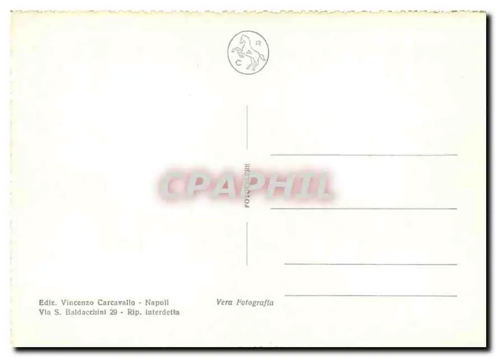Capri - Entrance to the Blue Grotto — Publisher Vincenzo Carcavallo, Naples - Back