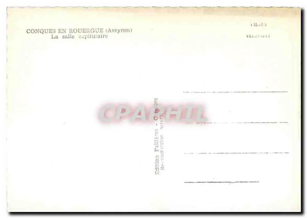 Conques en Rouergue — De kapittelzaal — Uitgave Falières - Achterkant