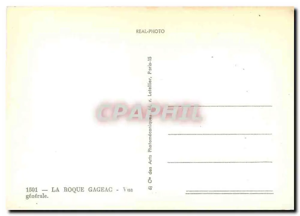 La Roque-Gageac — Ogólny widok — Ch. des Arts Photomécaniques, 44, rue Letellier, Paryż - Rewers