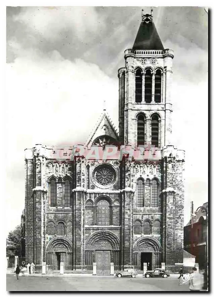 Basílica de Saint-Denis — Fachaça ocidental do século XII — Cie des Arts Photomécaniques, Paris - Frente
