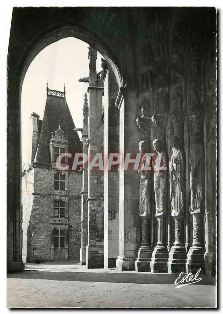 Le Mans - Kathedrale Saint-Julien: Die mittelalterliche Eingangstür — Estel - Vorderseite