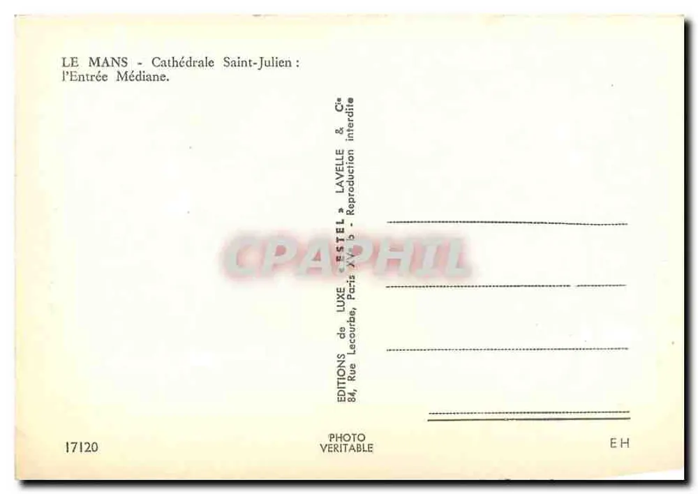 Le Mans - Kathedrale Saint-Julien: Die mittelalterliche Eingangstür — Estel - Rückseite