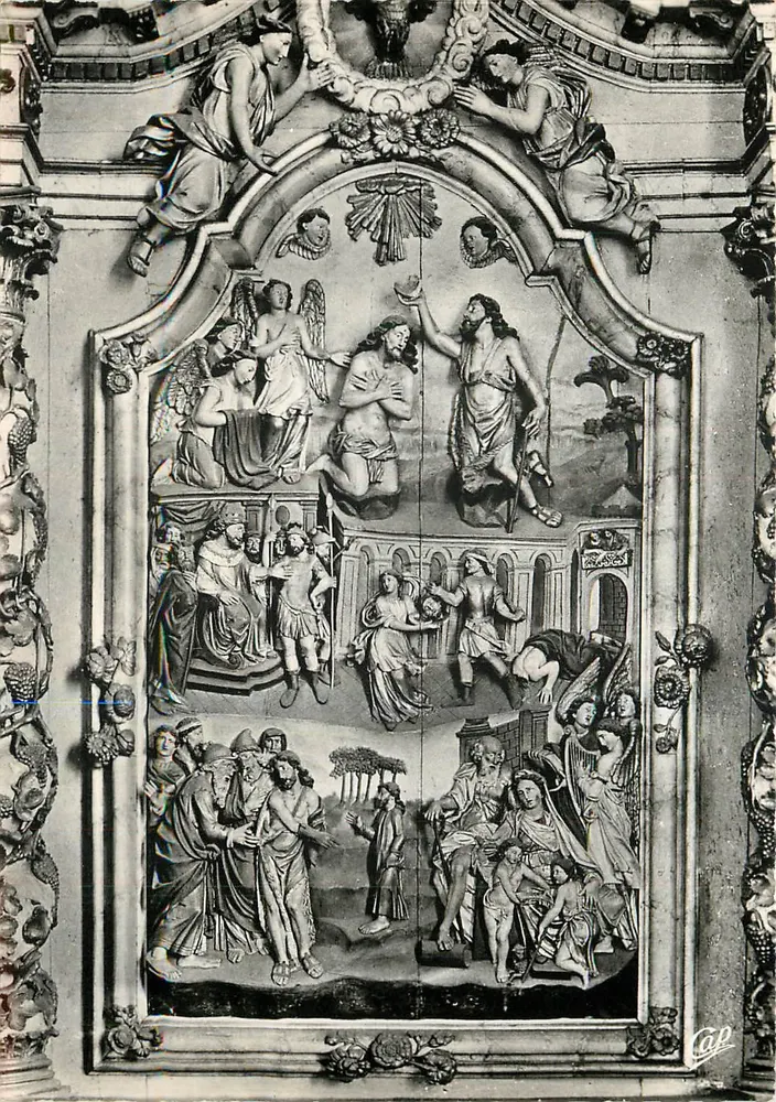 Lampaul - Innenraum der Kirche - Das Leben des Heiligen Johannes des Täufers (17. Jahrhundert) - Vorderseite