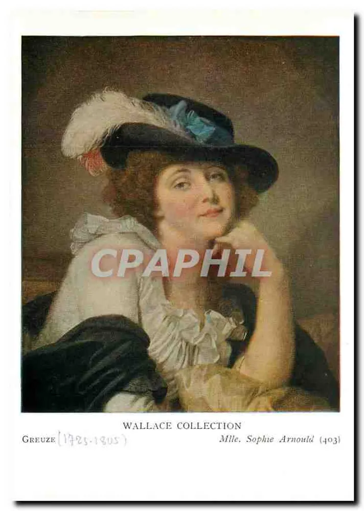 Mlle. Sophie Arnould — Portret autorstwa Greuze (1725-1805) — Wallace Collection, seria 403 - Awers