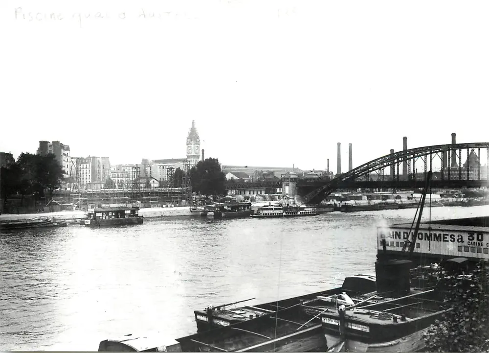 Paris 1900 — Im Hintergrund der Bahnhof Lyon und der Hafen Bercy — Éditions J.-Jaurès - Vorderseite