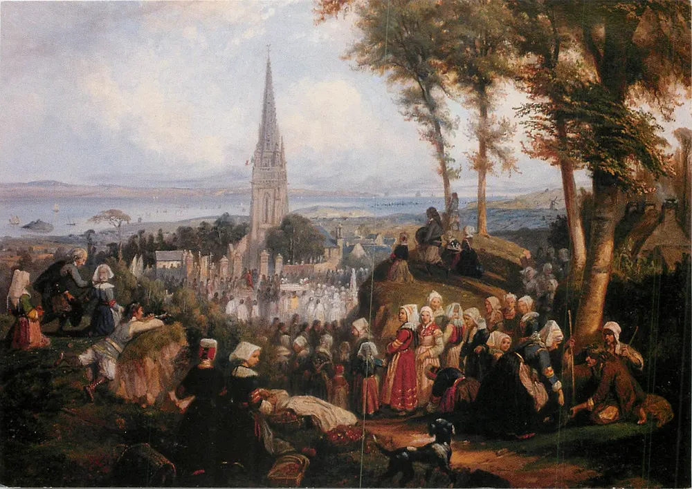 Pardon à Ploaré — Louis Carade (1802-1882) — Collection départementale de Quimper - Recto