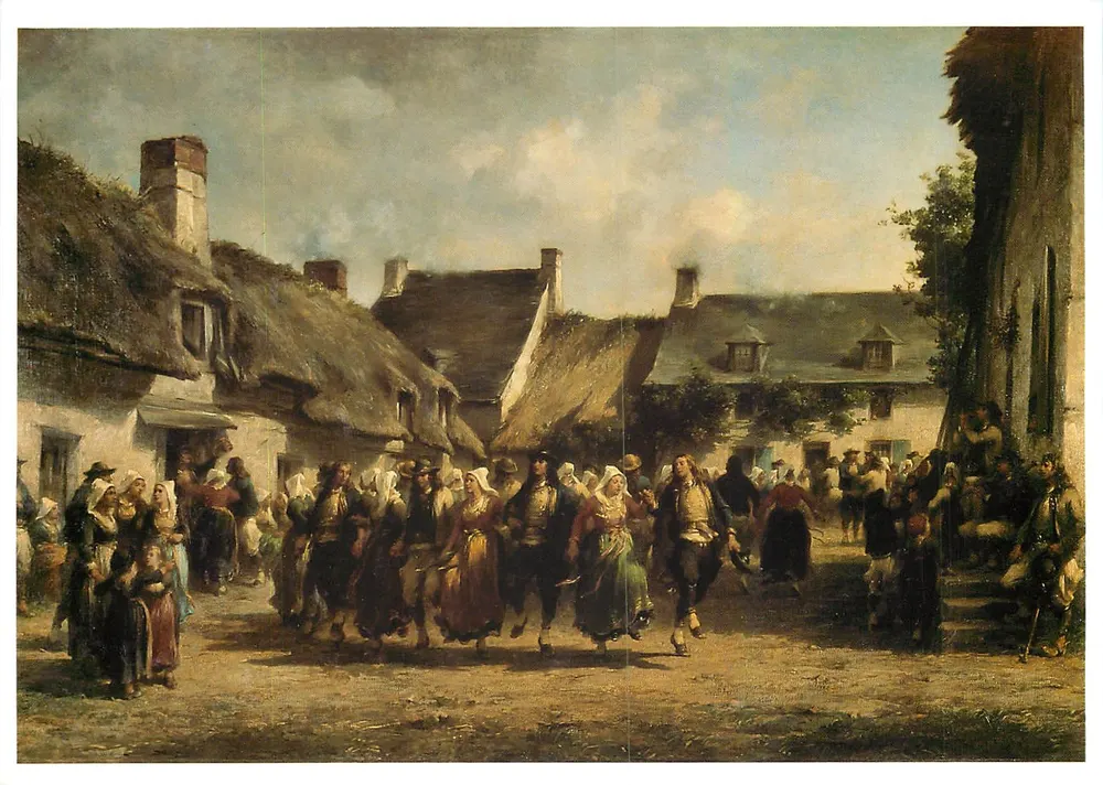 Uma noiva na Bretanha — 1863 — Adolphe Leleux (1812-1891) - Frente