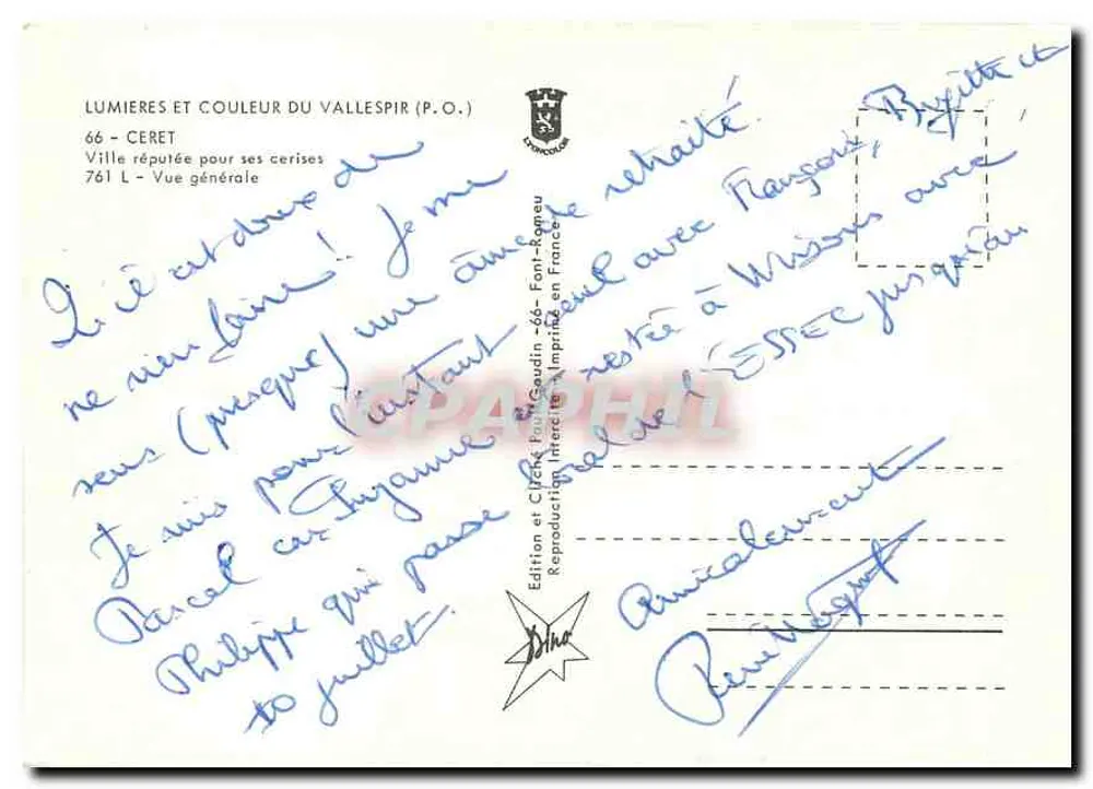Vallespir — Vista geral — Edição e Clichés Poul-Gaudin - Verso