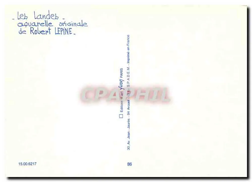 Bassin d'Arcachon — aquatinte originale — Éditeur d'art Lepine, Paris - Verso
