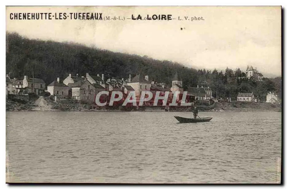 Chenehutte-les-Tuffeaux — vista do vilarejo sobre a Loire — L. V. fot. - Frente