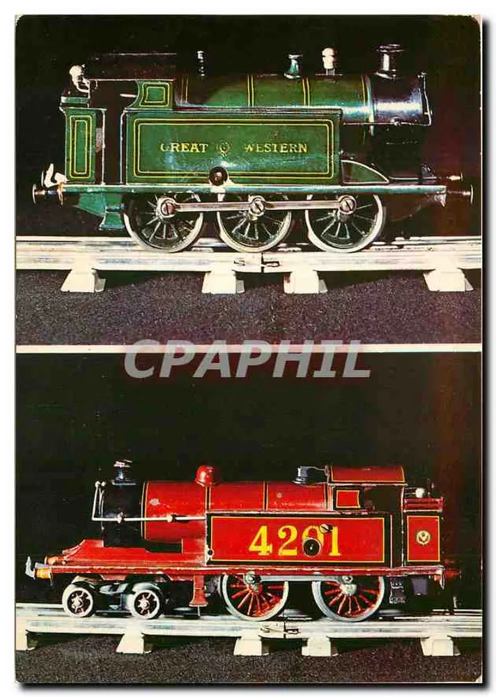 Deux locomotives miniatures — Great Western et 4201 — éditeur G. Trimboli - Recto