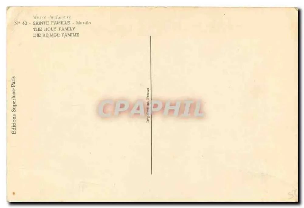 Santa Família — Murillo — Éditions Superluxe-Paris - Verso