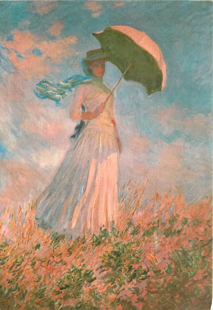 Femme avec parasol — reproduction — P.A.D.E.M., Paris, n° 51h - Recto
