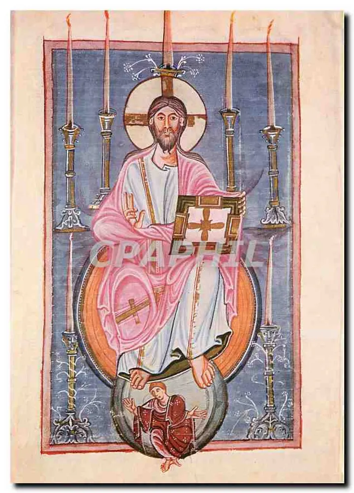 Cristo no trono — Evangelho, 1/4 do século XI — Buch-Kunstverlag Ettal - Frente
