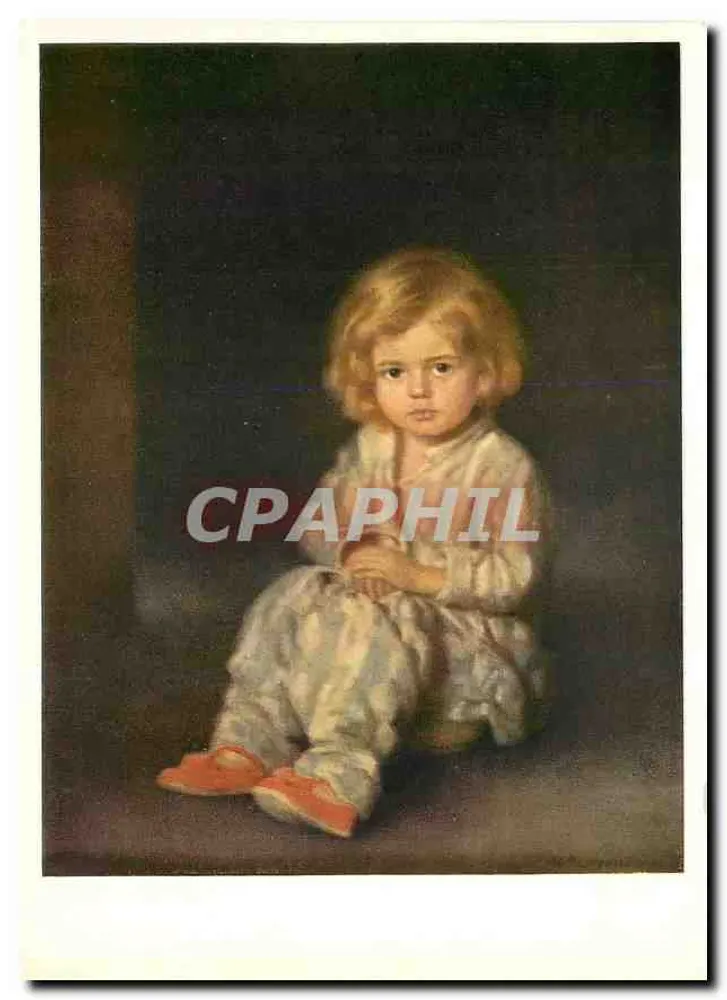 Menina sentada — pintura — Verlag Leo Bandschäp, Wettingen - Frente