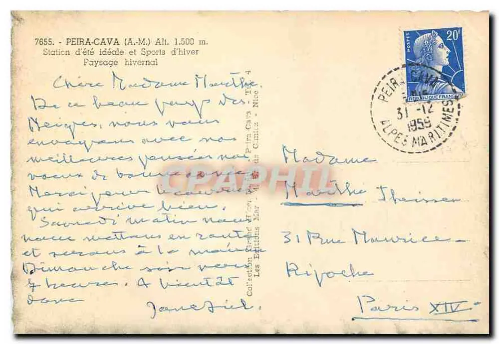 Peira-Cava — Ideal Sommerstation und WinterSport — Mar - Rückseite