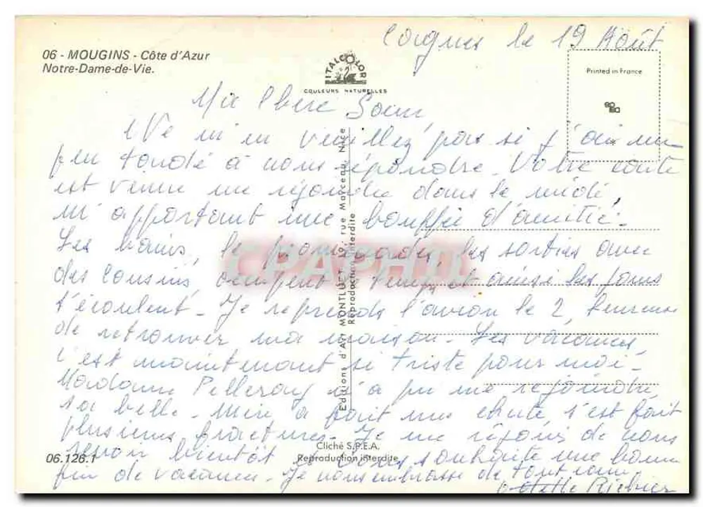 Église de Notre-Dame-de-Vie — Mougin, Côte d'Azur — Éditions S.P.E.A. - Reverso